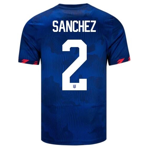 USA Ashley Sanchez 2023/24 Blue Men's Soccer Jersey