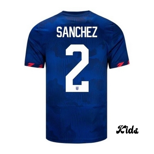 USA Ashley Sanchez 2023/24 Blue Youth Soccer Jersey
