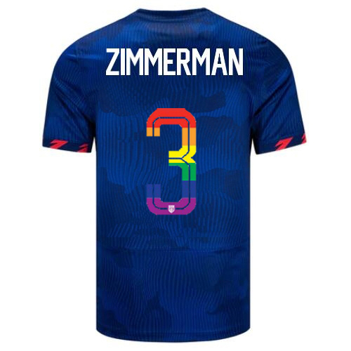 USA Walker Zimmerman 2023/24 Away Men's Jersey PRIDE