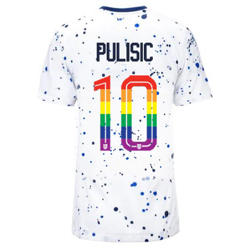 USA Christian Pulisic 2023/24 Home Women's Jersey PRIDE