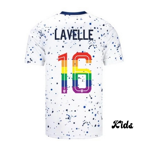 USA Rose Lavelle 2023/24 Home Youth Jersey PRIDE