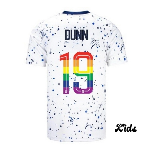 USA Crystal Dunn 2023/24 Home Youth Jersey PRIDE