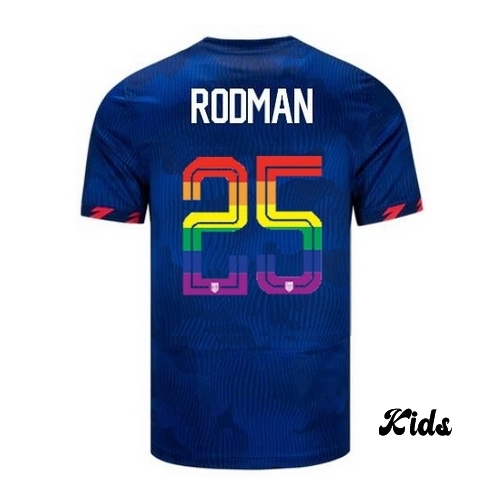 USA Trinity Rodman 2023/24 Away Youth Jersey PRIDE