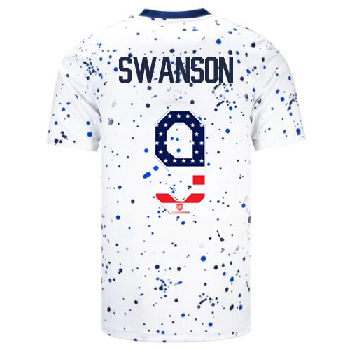 USA Mallory Swanson 2023 White Men's Jersey Independence Day