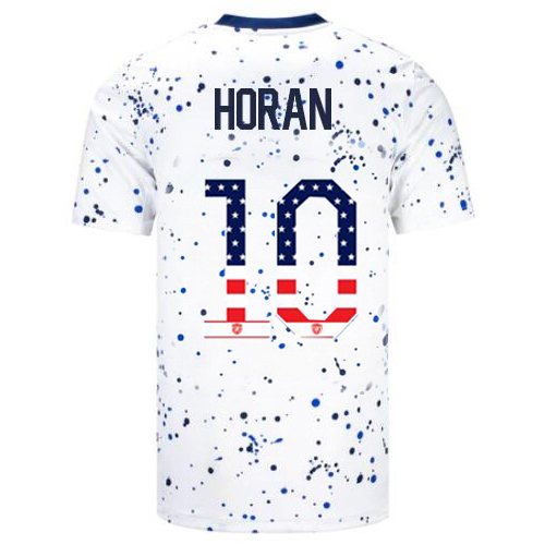 USA Lindsey Horan 2023 White Men's Jersey Independence Day