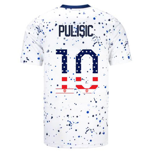 USA Christian Pulisic 2023 White Men's Jersey Independence Day