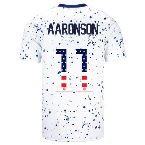 USA Brenden Aaronson 2023 White Men's Jersey Independence Day