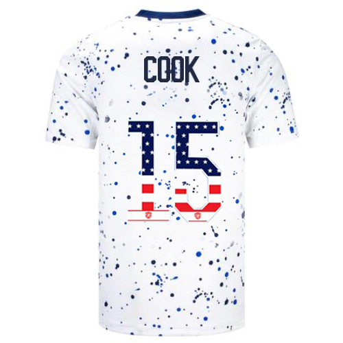 USA Alana Cook 2023 White Men's Jersey Independence Day