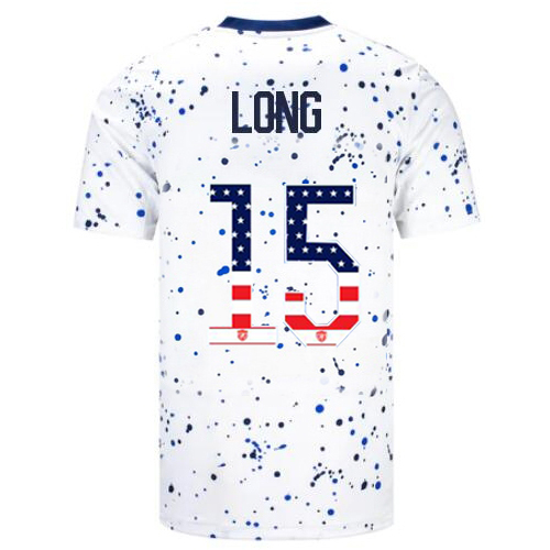 USA Aaron Long 2023 White Men's Jersey Independence Day