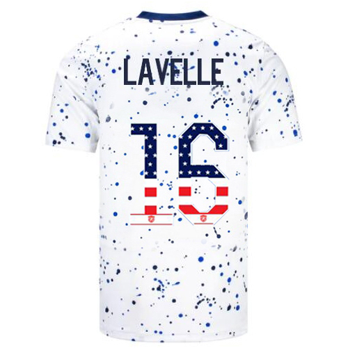 USA Rose Lavelle 2023 White Men's Jersey Independence Day