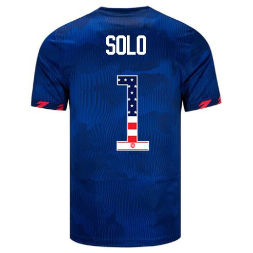 USA Hope Solo 2023 Blue Men's Jersey Independence Day