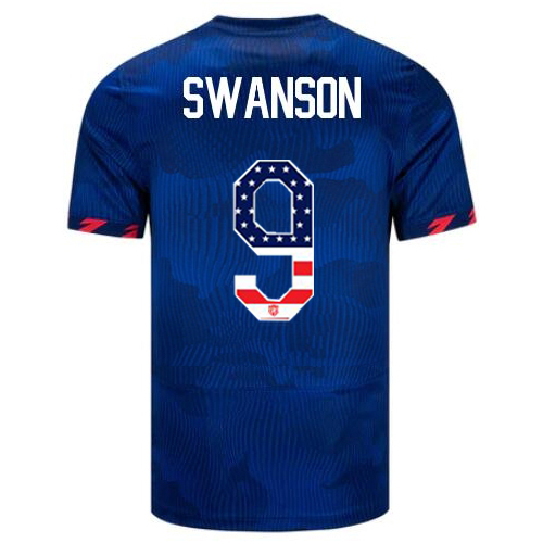 USA Mallory Swanson 2023 Blue Men's Jersey Independence Day