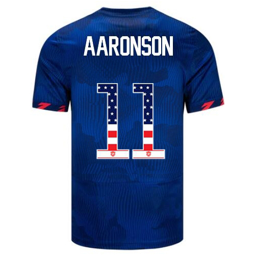 USA Brenden Aaronson 2023 Blue Men's Jersey Independence Day