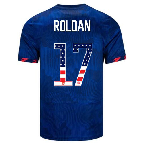 USA Cristian Roldan 2023 Blue Men's Jersey Independence Day