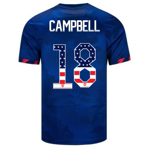 USA Jane Campbell 2023 Blue Men's Jersey Independence Day