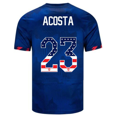USA Kellyn Acosta 2023 Blue Men's Jersey Independence Day