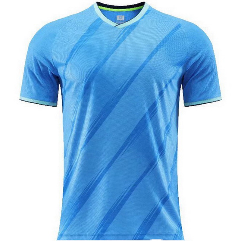 Blue Game Shirt Training Youth Men's Soccer Jersey