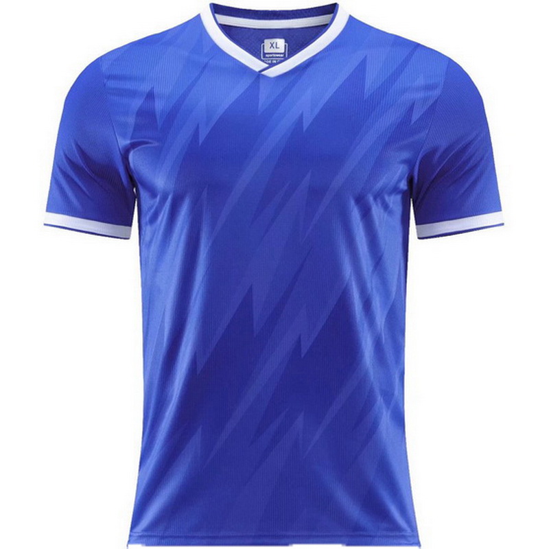 Blue Sports Match Lightweight V-Neck Unisex Jersey