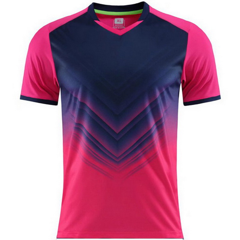 Purple/Red Team Shirt V-Neck Unisex Soccer Jersey