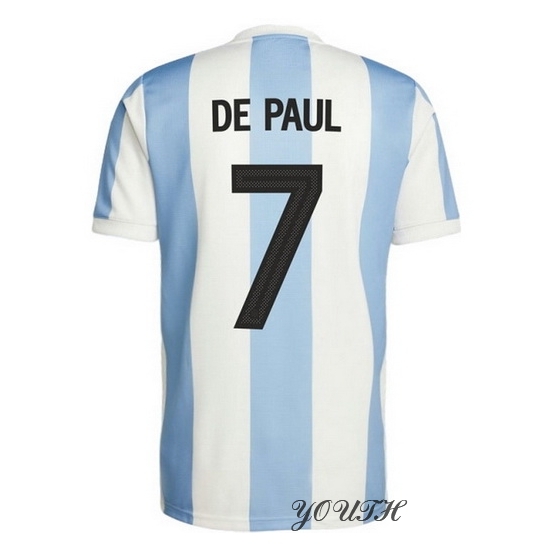 2024 Rodrigo de Paul Argentina 50th Anniversary Youth Jersey