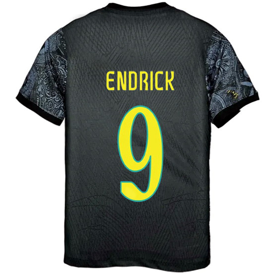 2024/25 Endrick #9 Brazil x Jesus Black Men's Jersey