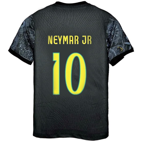 2024/25 Neymar Jr #10 Brazil x Jesus Black Men's Jersey