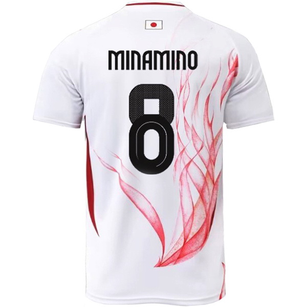 2024 Takumi Minamino #8 Japan Home Men's Soccer Jersey