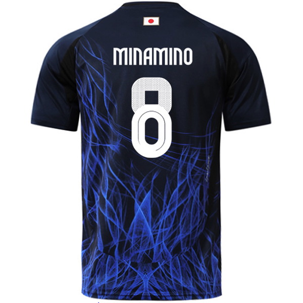 2024 Takumi Minamino #8 Japan Away Men's Soccer Jersey