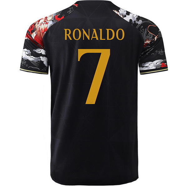 2024 Cristiano Ronaldo #7 Dragon Black Men's Soccer Jersey