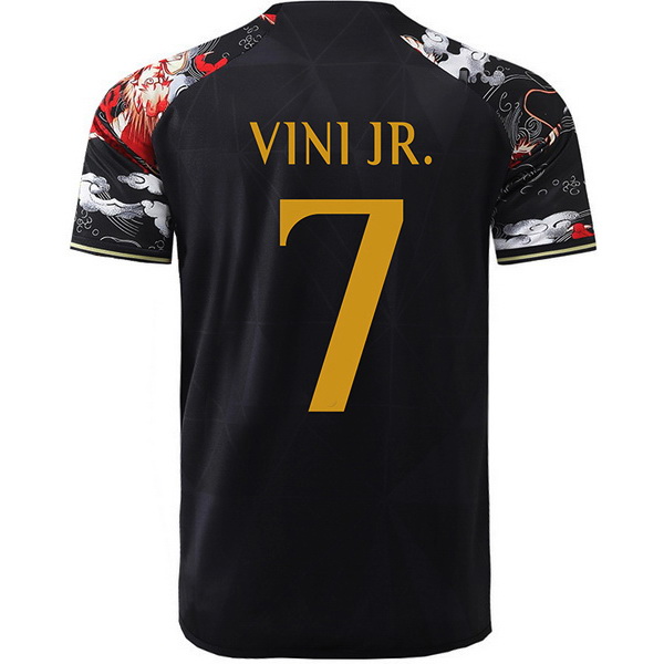 2024 Vinicius Junior #7 Dragon Black Men's Soccer Jersey