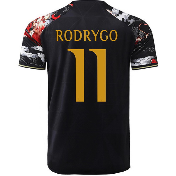 2024 Rodrygo #11 Dragon Black Men's Soccer Jersey