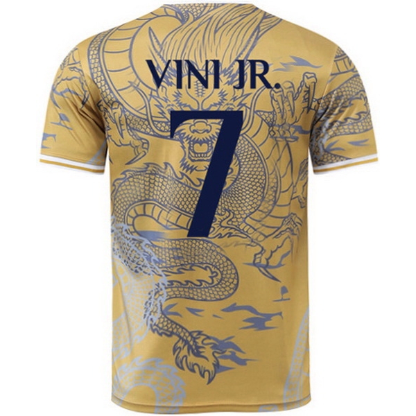 24/25 Vinicius Junior #7 Dragon Yellow Men's Soccer Jersey