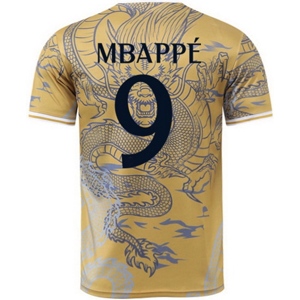 24/25 Kylian Mbappe #9 Dragon Yellow Men's Soccer Jersey