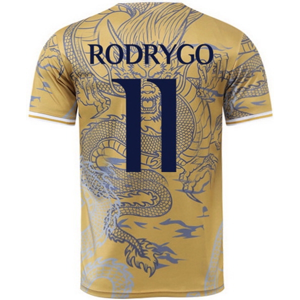 24/25 Rodrygo #11 Dragon Yellow Men's Soccer Jersey