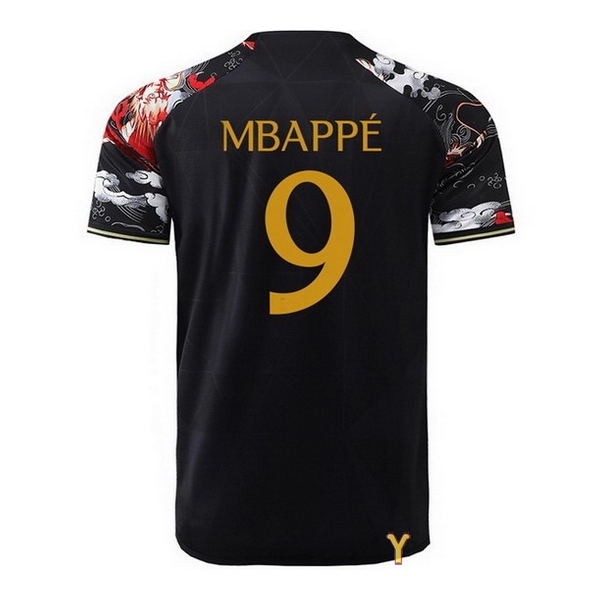 2024 Kylian Mbappe #9 Dragon Black Youth Soccer Jersey