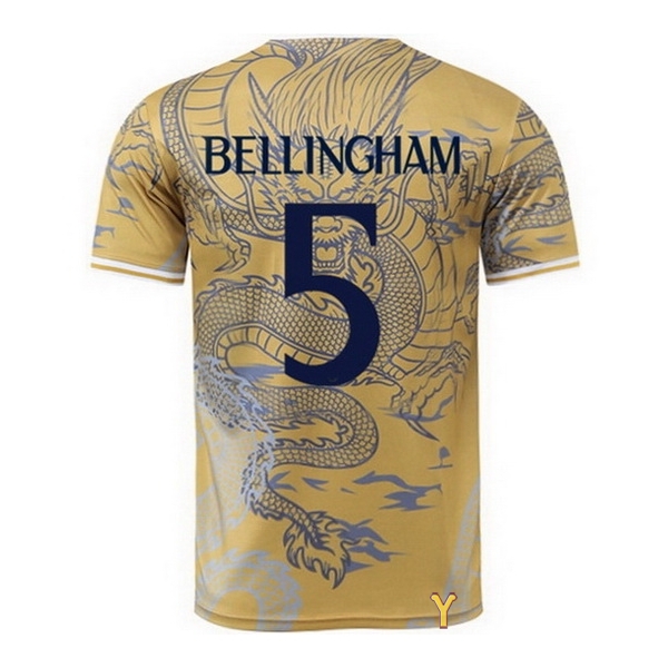 24/25 Jude Bellingham #5 Dragon Yellow Youth Soccer Jersey