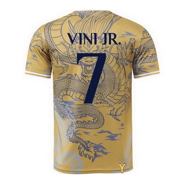 24/25 Vinicius Junior #7 Dragon Yellow Youth Soccer Jersey