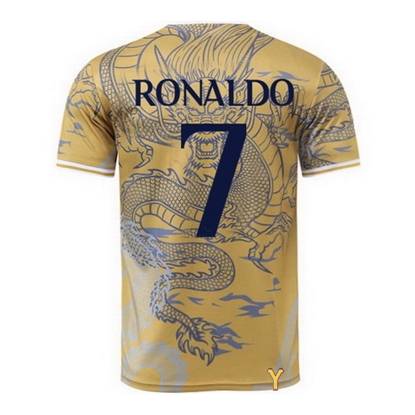 24/25 Cristiano Ronaldo #7 Dragon Yellow Youth Soccer Jersey