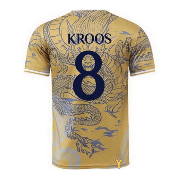 24/25 Toni Kroos #8 Dragon Yellow Youth Soccer Jersey